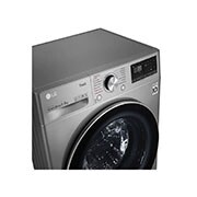 LG Mașină de spălat cu uscător  | 9Kg spălare/6Kg uscare | 1400 rpm | AI Direct Drive™ | Clasa A ciclu spălare / Clasa E ciclu spălare + uscare | Steam+™ | TurboWash™39 | ThinQ™ | Argintiu, F4DV709S2TE, F4DV709S2TE, thumbnail 4
