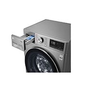 LG Mașină de spălat cu uscător  | 9Kg spălare/6Kg uscare | 1400 rpm | AI Direct Drive™ | Clasa A ciclu spălare / Clasa E ciclu spălare + uscare | Steam+™ | TurboWash™39 | ThinQ™ | Argintiu, F4DV709S2TE, F4DV709S2TE, thumbnail 5