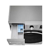 LG Mașină de spălat cu uscător  | 9Kg spălare/6Kg uscare | 1400 rpm | AI Direct Drive™ | Clasa A ciclu spălare / Clasa E ciclu spălare + uscare | Steam+™ | TurboWash™39 | ThinQ™ | Argintiu, F4DV709S2TE, F4DV709S2TE, thumbnail 6