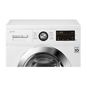 LG Mașină de spălat cu uscător | 8kg spălare/5kg uscare | 1400 rpm | 6 Motion Direct Drive™ | Clasa D ciclu spălare / Clasa E ciclu spălare + uscare | Smart Diagnosis™ | Alb, Front Panel Detail, F4J3TM5WE, thumbnail 4