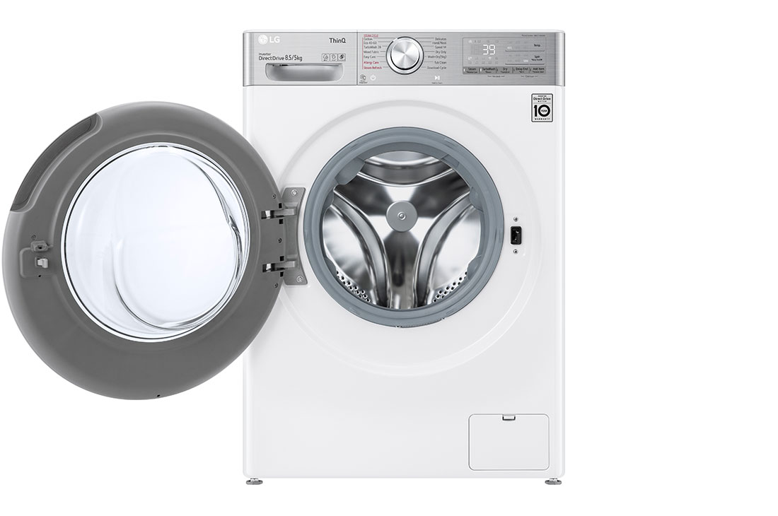 LG Mașină de spălat cu uscător Slim | 8.5 Kg spălare/5 Kg uscare | 1200 rpm | AI Direct Drive™ | Clasa A ciclu spălare / Clasa E ciclu spălare + uscare | TurboWash™ | Steam+™ | ThinQ™ | Alb, F2DV9S8H2E, F2DV9S8H2E, thumbnail 2