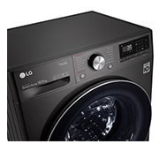 LG Mașină de spălat | 10.5kg  spălare | 1400 rpm | AI Direct Drive™ | Clasa A | Steam™ | ThinQ™ | TurboWash™39 | Gri închis, Front Detail left, F4WV910P2SE, thumbnail 3