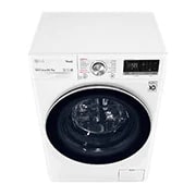LG Mașină de spălat cu uscător Slim | 8,5 Kg spălare/5 Kg uscare | 1200 rpm | AI Direct Drive™ | Clasa C ciclu spălare / Clasa E ciclu spălare + uscare | Steam™ | ThinQ™ | Alb, vederea din perspectivă de sus cu sertarul deschis, F2DV5S8S2E, thumbnail 9