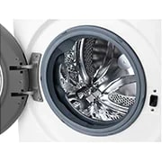 LG Mașină de spălat | 9 Kg spălare | 1400 rpm | AI Direct Drive™ | Clasa B | Compatibilitate cu TWINWash™ Mini | Steam™ | Smart Diagnosis™ | Alb, vedere interioară cu dispozitivul de ridicare din oțel inoxidabil, F4WV309S6E, thumbnail 6