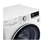 LG Mașină de spălat cu uscător | 9Kg spălare / 6Kg uscare | AI Direct Drive™ | Clasa B ciclu spălare / Clasa E ciclu spălare + uscare  | TurboWash™ 59| Steam™ | ThinQ™ | Alb, Front image, F4DV509S0E, thumbnail 4