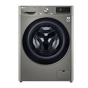 LG Mașină de spălat cu uscător | 9Kg spălare/6Kg uscare | 1400 rpm | AI Direct Drive™ | Clasa B ciclu spălare / Clasa E ciclu spălare + uscare | ThinQ™ | Steam™ | Platină, vedere frontală, F4DV509S2TE, thumbnail 1