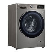 LG Mașină de spălat cu uscător | 9Kg spălare/6Kg uscare | 1400 rpm | AI Direct Drive™ | Clasa B ciclu spălare / Clasa E ciclu spălare + uscare | ThinQ™ | Steam™ | Platină, vedere din perspectivă din stânga, F4DV509S2TE, thumbnail 10
