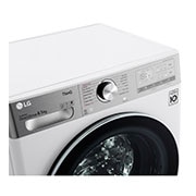 LG Mașină de spălat Slim | 8.5kg spălare | 1200 rpm | AI Direct Drive™ | Clasa A | Steam™ | ThinQ™ | Alb, TopLeft_Panel_Detail_slim, F2WV9S8P2E, thumbnail 7