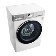 LG Mașină de spălat Slim | 8.5kg spălare | 1200 rpm | AI Direct Drive™ | Clasa A | Steam™ | ThinQ™ | Alb, Top Perspective_slim, F2WV9S8P2E, thumbnail 8