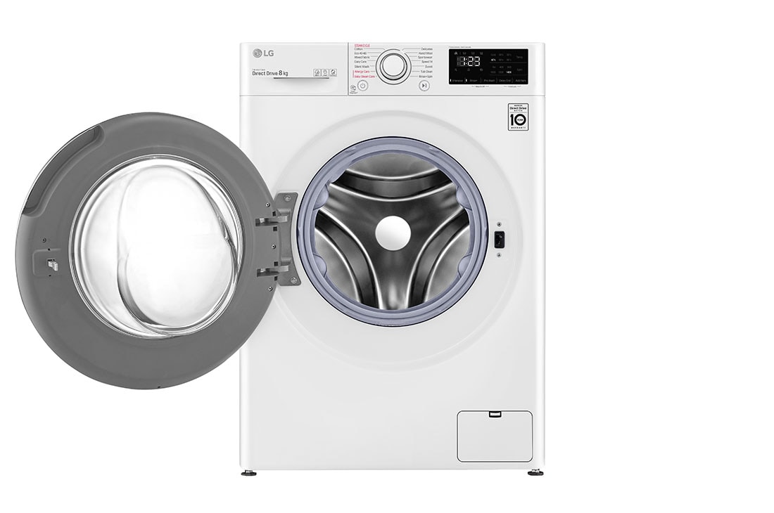 LG Mașină de spălat | 8kg spălare | 1400 rpm | AI Direct Drive™ | Clasa B | Steam™ | Smart Diagnosis™ | Alb, Front Open image, F4WV328S0U, thumbnail 2