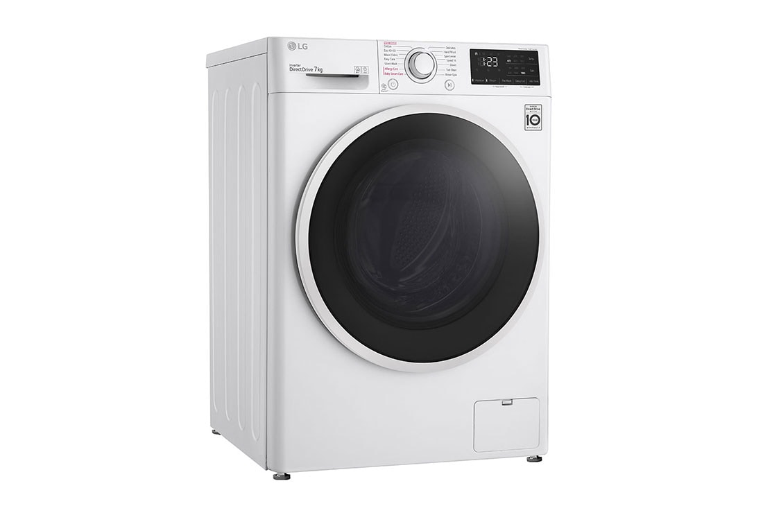 LG Mașină de spălat Slim | 7kg spălare | 1200 rpm | AI Direct Drive™ | Clasa D | Steam™ | Alb, Right_Low Perspective_slim, F2WV3S7AIDD, thumbnail 10