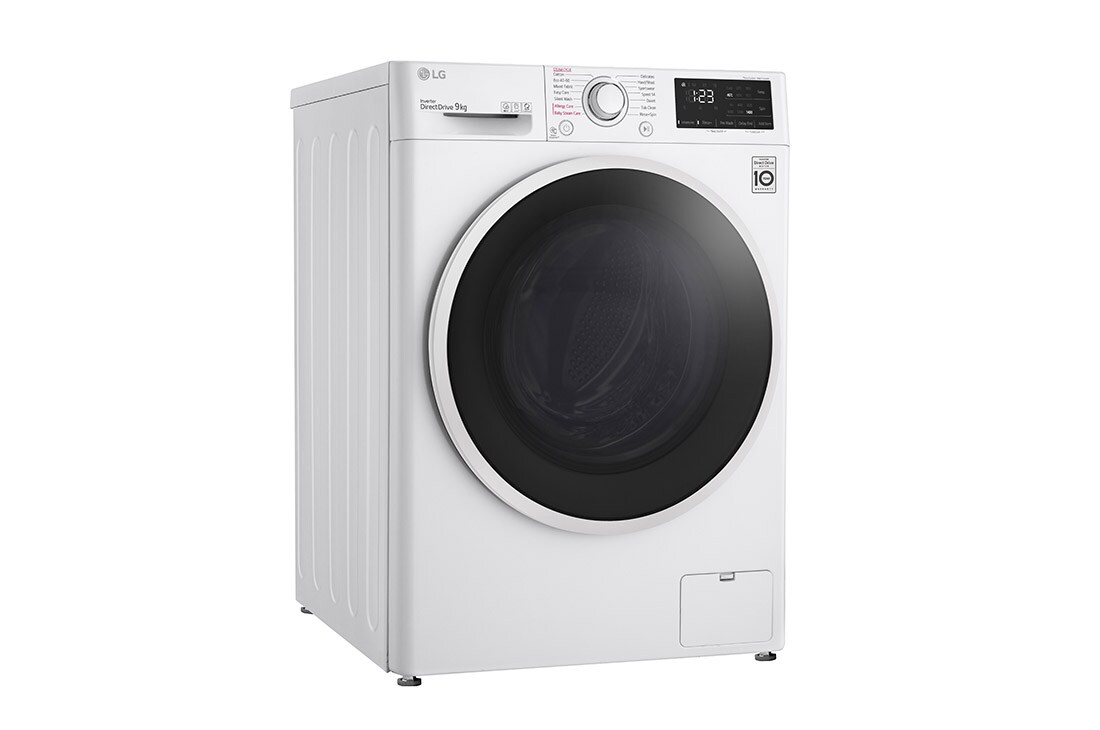 LG Mașină de spălat LG | 9kg spălare | 1400 rpm | AI Direct Drive™ | Clasa B | Steam™ | Smart Diagnosis™ | Alb, Left image, F4WV3S9AIDD, thumbnail 10