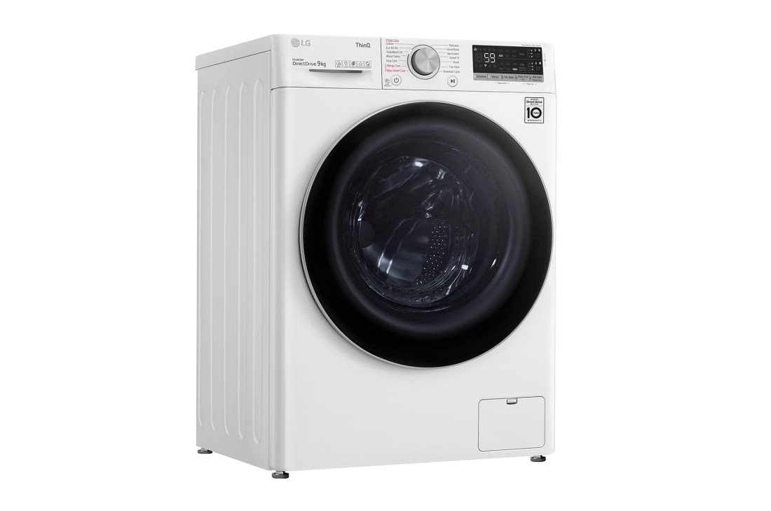 LG  Mașină de spălat LG | 9kg spălare | 1400 rpm | AI Direct Drive™ | Clasa B | Steam™ | TurboWash™ | ThinQ™ | Alb, Lift side view, F4WV509S1EA, thumbnail 10