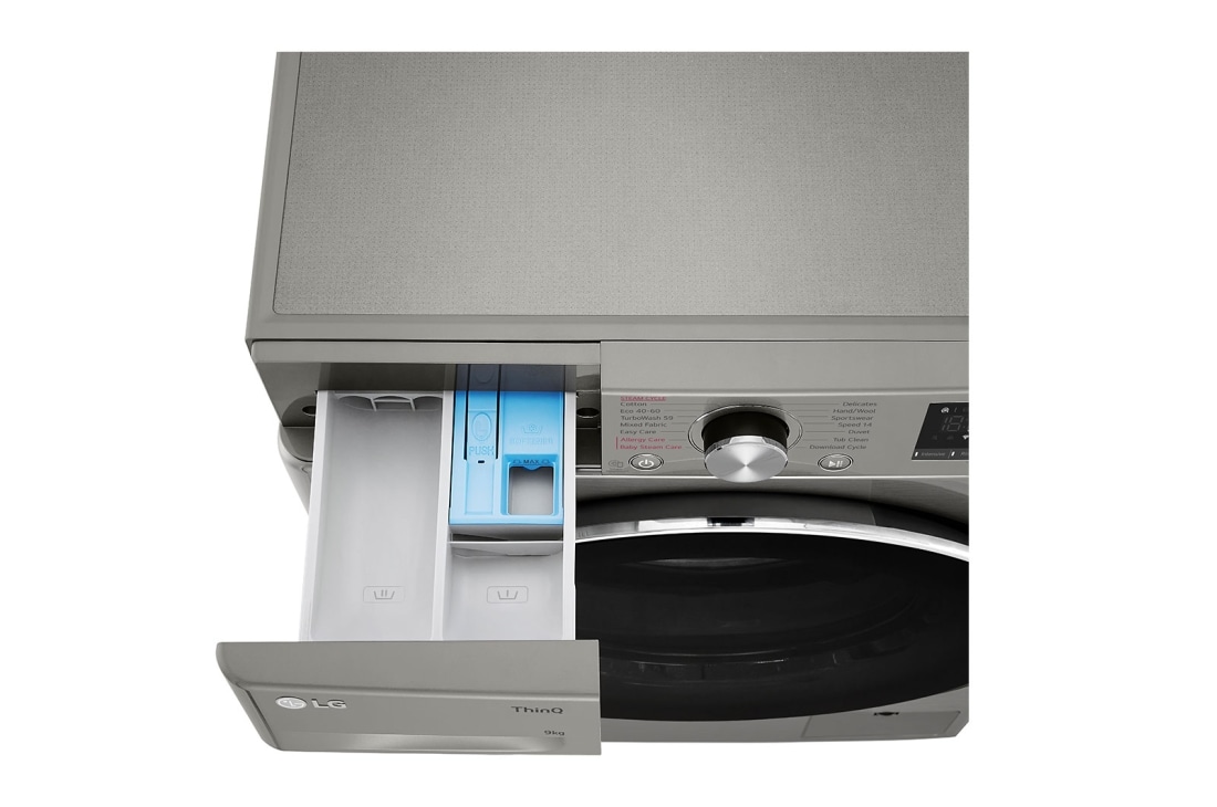 LG Mașină de spălat LG | 9kg spălare | 1400 rpm | AI Direct Drive™ | Clasa B | Steam™ | TurboWash™ | Argintiu, F4WV509S2TE, F4WV509S2TE, thumbnail 7