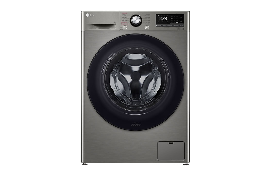 LG Mașină de spălat | 8kg spălare | 1400 rpm | AI Direct Drive™ | Clasa  B | Steam™ | Smart Diagnosis™ | Gri inchis, F4WV328S2TU, F4WV328S2TU