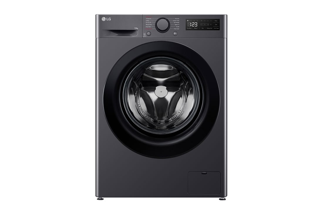 LG Masina de spalat LG, 10 kg, 1400 rpm, Clasa A, Motor Inverter Direct Drive, Steam, Gri Antracit, Front view, F4WR510SBM