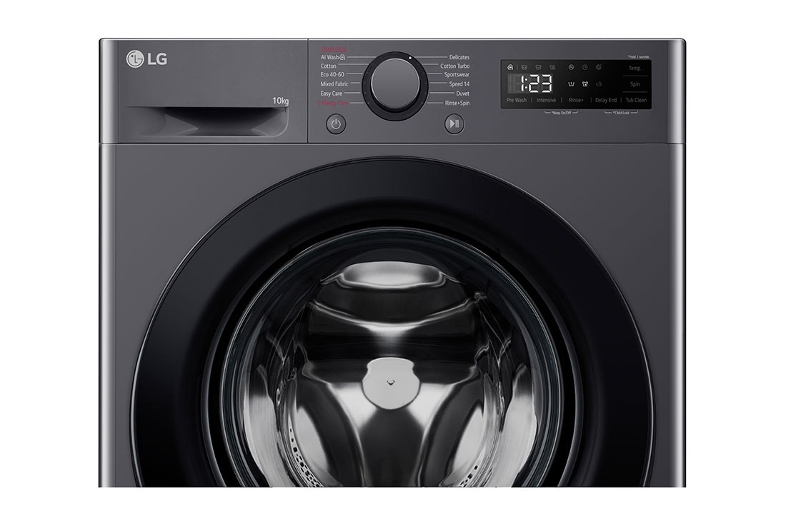 LG Masina de spalat LG, 10 kg, 1400 rpm, Clasa A, Motor Inverter Direct Drive, Steam, Gri Antracit, Drum, F4WR510SBM, thumbnail 4