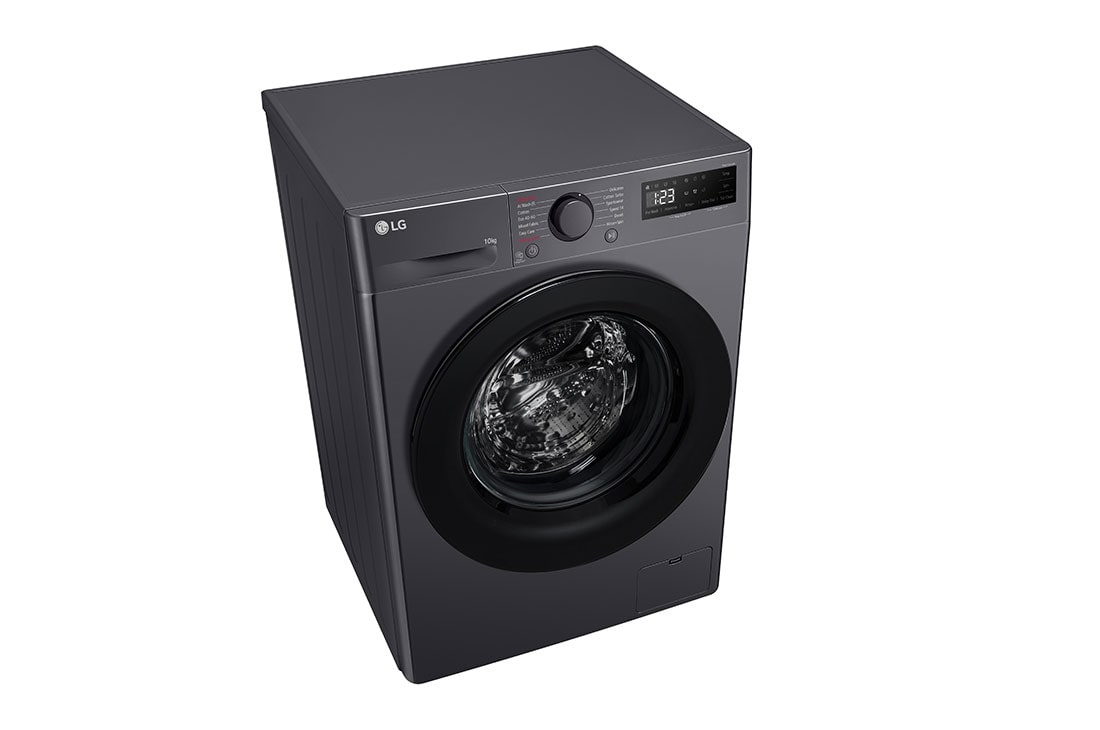 LG Masina de spalat LG, 10 kg, 1400 rpm, Clasa A, Motor Inverter Direct Drive, Steam, Gri Antracit, Top Left Perspective, F4WR510SBM, thumbnail 8