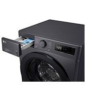 LG Masina de spalat LG, 10 kg, 1400 rpm, Clasa A, Motor Inverter Direct Drive, Steam, Gri Antracit, Top Right Drawer Open, F4WR510SBM, thumbnail 6