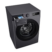 LG Masina de spalat LG, 10 kg, 1400 rpm, Clasa A, Motor Inverter Direct Drive, Steam, Gri Antracit, Top Left Perspective Drawer Open, F4WR510SBM, thumbnail 9