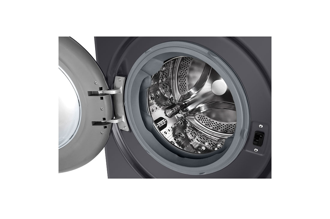 LG Masina de spalat LG, 11kg, 1400 rpm, Clasa A, Motor Inverter Direct Drive, Turbowash, Steam, Gri Antracit, Drum, F4WR511S2M, thumbnail 3