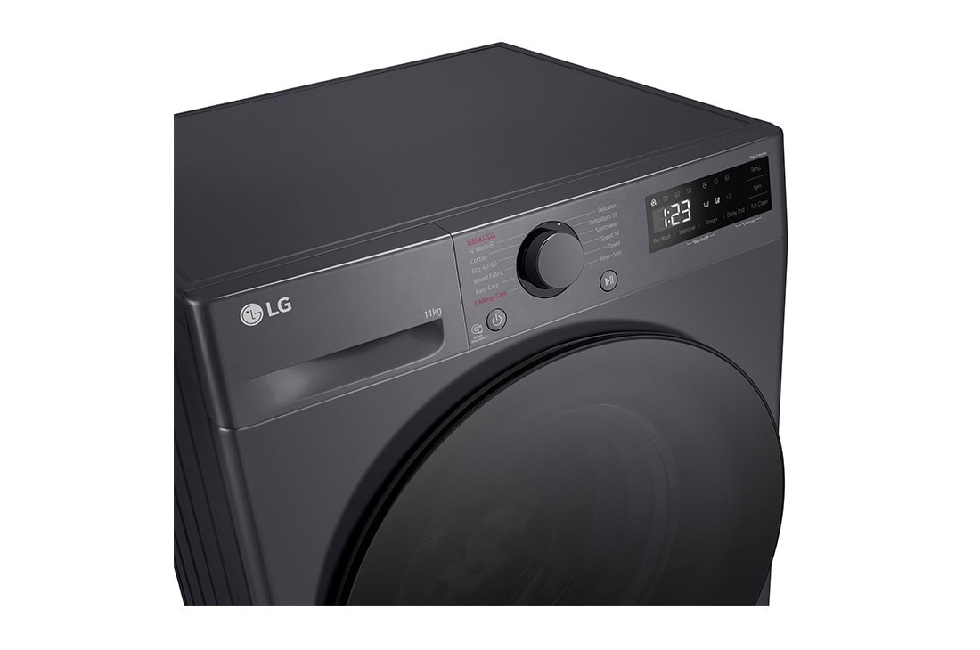 LG Masina de spalat LG, 11kg, 1400 rpm, Clasa A, Motor Inverter Direct Drive, Turbowash, Steam, Gri Antracit, Detail , F4WR511S2M, thumbnail 5