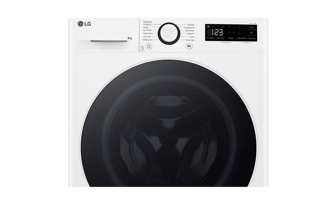LG Masina de spalat LG, Slim, 8 kg, 1200 rpm, Clasa A, Motor Inverter Direct Drive, Steam, Alb, Detail, F2WR508S0W, thumbnail 6