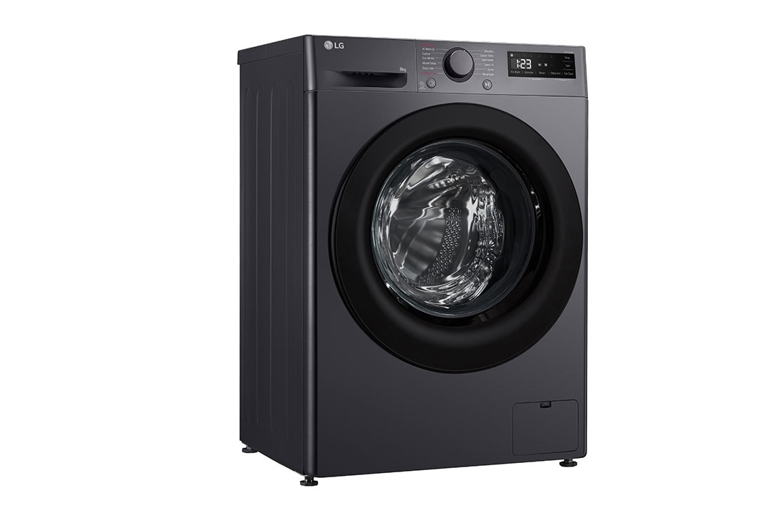 LG Masina de spalat LG, Slim, 8 Kg, 1200 rpm, Clasa A, Motor Inverter Direct Drive, Steam, Gri Antracit, Left Side View, F2WR508SBM, thumbnail 10