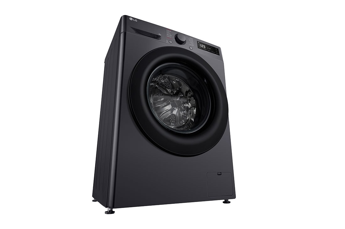 LG Masina de spalat LG, Slim, 8 Kg, 1200 rpm, Clasa A, Motor Inverter Direct Drive, Steam, Gri Antracit, Right perspective view, F2WR508SBM, thumbnail 13