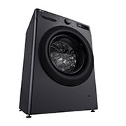 LG Masina de spalat LG, Slim, 8 Kg, 1200 rpm, Clasa A, Motor Inverter Direct Drive, Steam, Gri Antracit, Right perspective view, F2WR508SBM, thumbnail 13