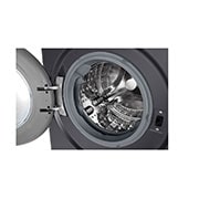 LG Masina de spalat LG, Slim, 8 Kg, 1200 rpm, Clasa A, Motor Inverter Direct Drive, Steam, Gri Antracit, Drum view, F2WR508SBM, thumbnail 4