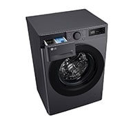 LG Masina de spalat LG, Slim, 8 Kg, 1200 rpm, Clasa A, Motor Inverter Direct Drive, Steam, Gri Antracit, Top perspective Detergent port open view, F2WR508SBM, thumbnail 9