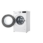 LG Masina de spalat LG, Slim, 8kg, 1200 rpm, Clasa A, Motor Inverter Direct Drive, Steam, Alb, Right side open door view, F2WR508SBW, thumbnail 11