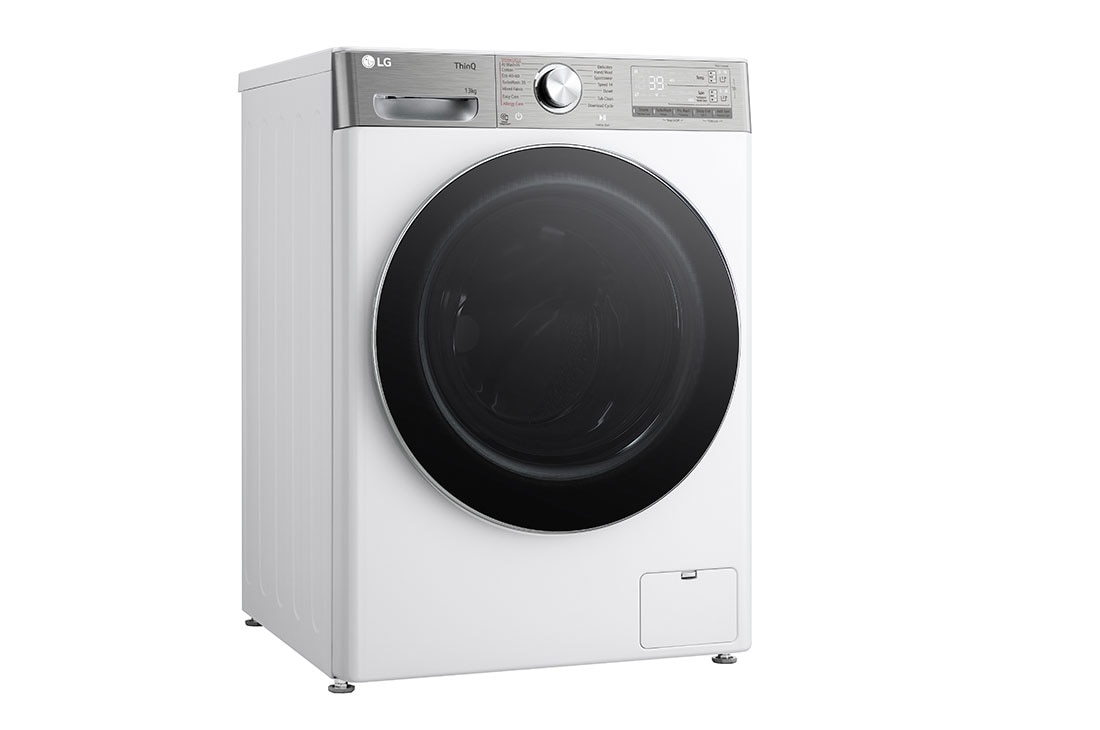 LG Mașină de spălat LG, 13kg, Clasa A, Motor Inverter Direct Drive, ezDispense™, Turbowash360, Wi-Fi, Alb, Left side view, F4WR913P3WA, thumbnail 10