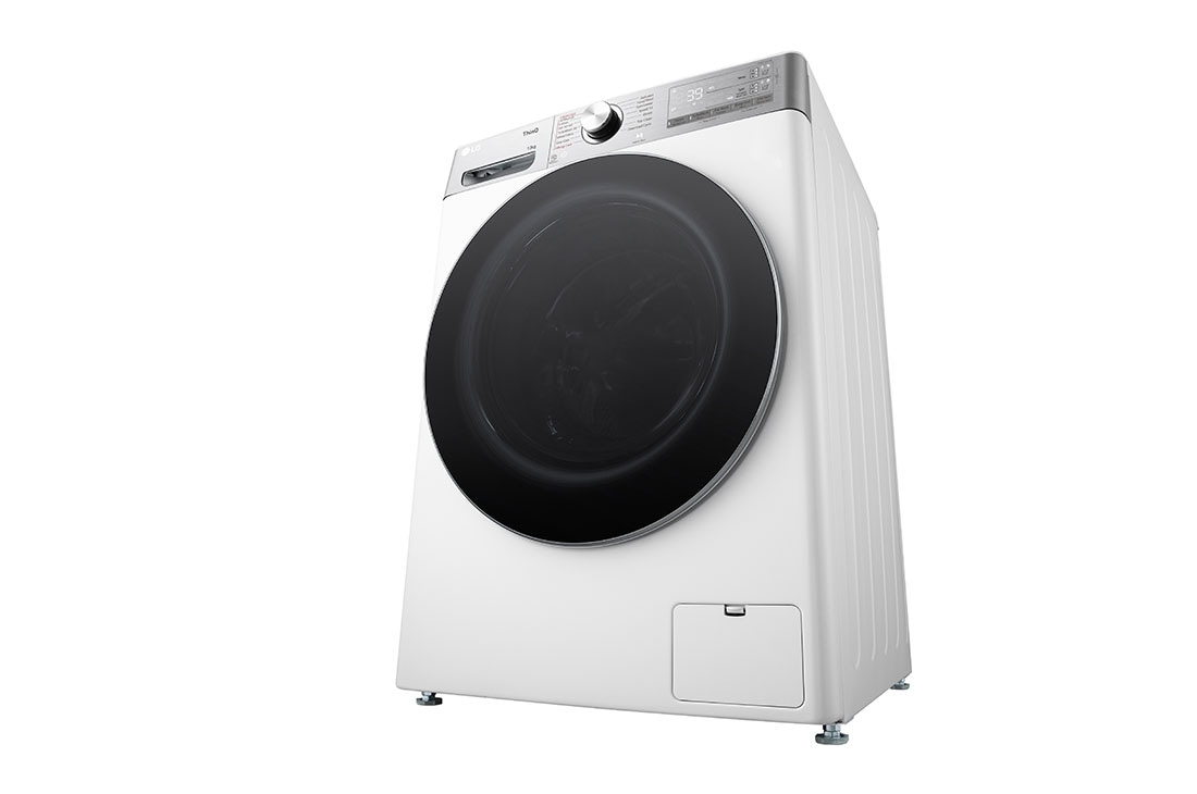 LG Mașină de spălat LG, 13kg, Clasa A, Motor Inverter Direct Drive, ezDispense™, Turbowash360, Wi-Fi, Alb, Top perspective view, F4WR913P3WA, thumbnail 13