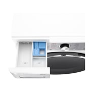 LG Mașină de spălat LG, 9kg, 1400 rpm, Clasa A, Motor Inverter Direct Drive, Steam+, Turbowash360, WI-FI, Alb, Top detergent port open, F4WR909P3W, thumbnail 7