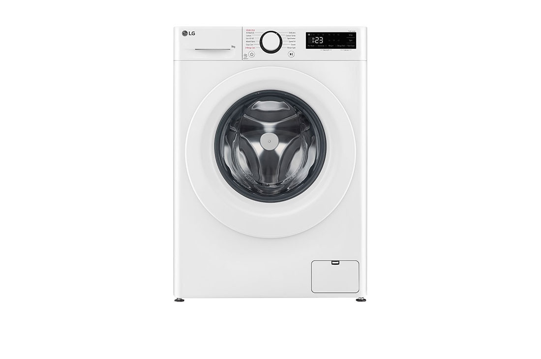 LG Masina de spalat LG, Slim, 9kg, 1200 rpm, Clasa A, Motor Inverter Direct Drive, Steam, Alb, Front view , F2WR509SWW