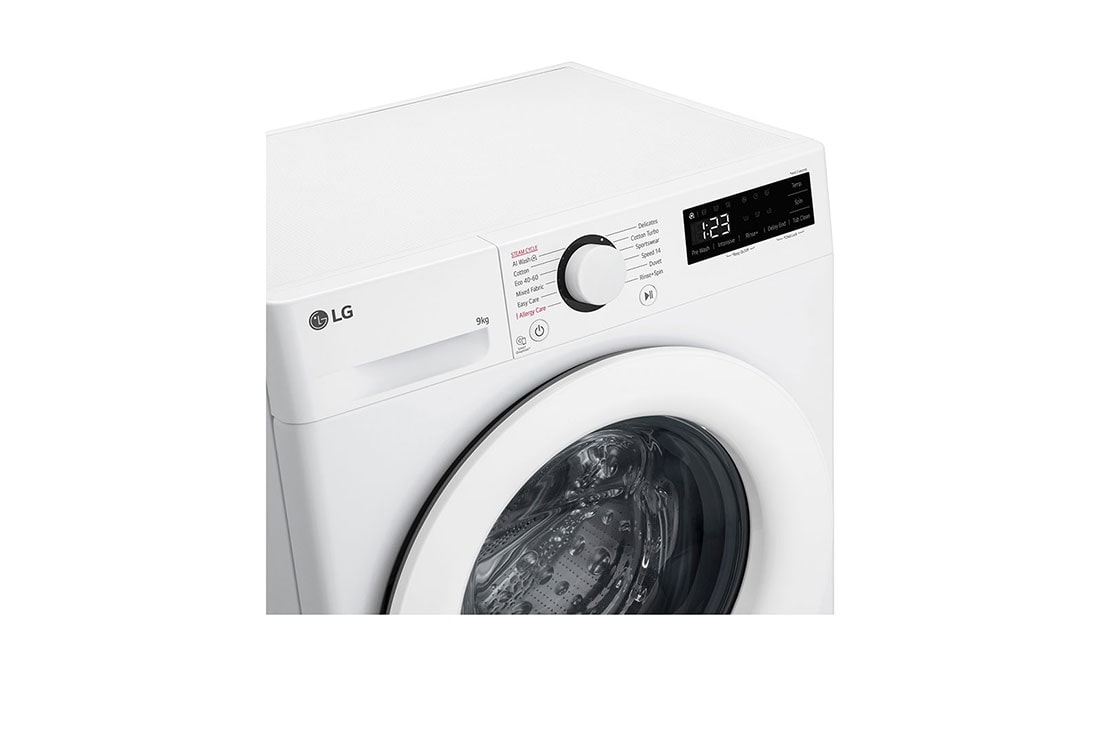 LG Masina de spalat LG, Slim, 9kg, 1200 rpm, Clasa A, Motor Inverter Direct Drive, Steam, Alb, Front panel view, F2WR509SWW, thumbnail 3