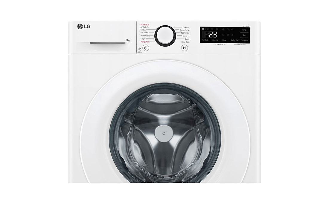 LG Masina de spalat LG, Slim, 9kg, 1200 rpm, Clasa A, Motor Inverter Direct Drive, Steam, Alb, Panel view, F2WR509SWW, thumbnail 6