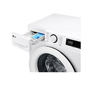 LG Masina de spalat LG, Slim, 9kg, 1200 rpm, Clasa A, Motor Inverter Direct Drive, Steam, Alb, Front view with tray open , F2WR509SWW, thumbnail 5