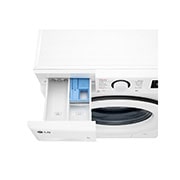 LG Masina de spalat LG, Slim, 9kg, 1200 rpm, Clasa A, Motor Inverter Direct Drive, Steam, Alb, Lid Open view, F2WR509SWW, thumbnail 7