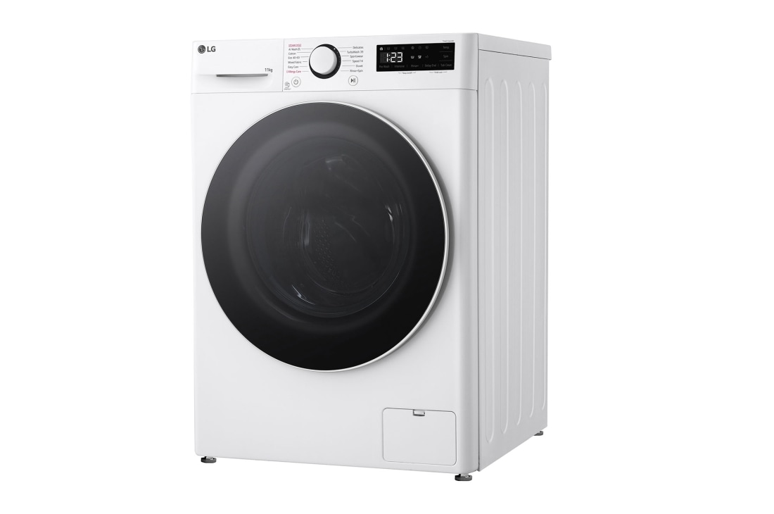 LG Masina de spalat LG, 11kg, 1400 rpm, Clasa A, Motor Inverter Direct Drive, TurboWash™, Steam, Alb, Right side view, F4WR511S0W, thumbnail 12