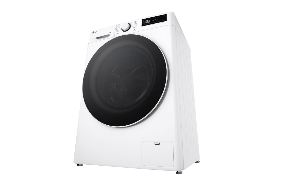LG Masina de spalat LG, 11kg, 1400 rpm, Clasa A, Motor Inverter Direct Drive, TurboWash™, Steam, Alb, Right perspective view, F4WR511S0W, thumbnail 13