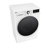 LG Masina de spalat LG, Slim, 9kg, 1200 rpm, Clasa A, Motor Inverter Direct Drive, Steam, Wi-fi, Alb, Top perspective view with detergent port, F2WR709S2W, thumbnail 8
