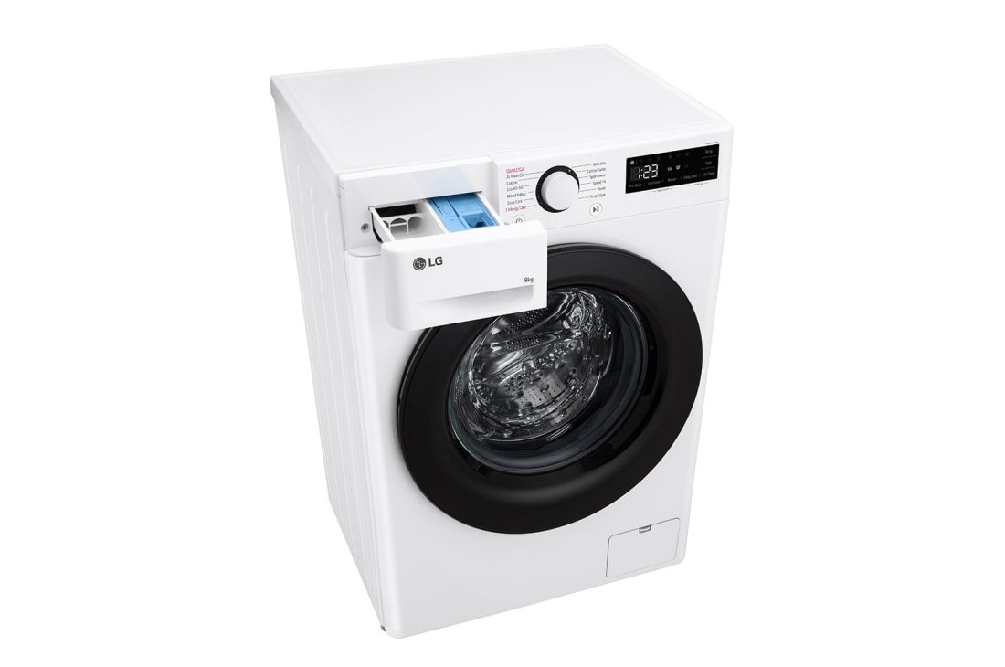 LG  Masina de spalat LG , Slim, 9kg, 1200rpm, Motor Inverter Direct Drive, Clasa A, Steam, Alb, Perspective, F2WR509SBW, thumbnail 9