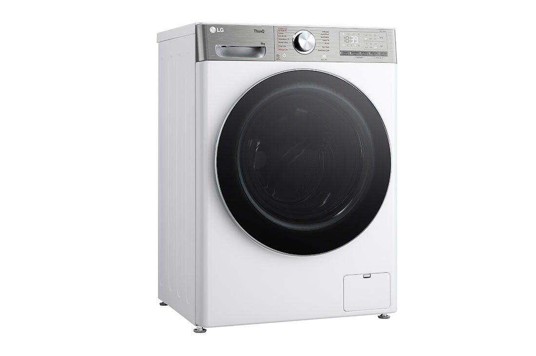 LG Masina de spalat LG, Slim, 9kg, 1200 rpm, Clasa A, Motor Inverter Direct Drive, Steam, Turbowash, Wifi, Alb  , Lift side view, F2WR909P3W, thumbnail 10