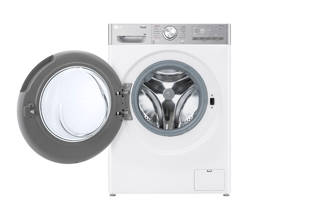LG Masina de spalat LG, Slim, 9kg, 1200 rpm, Clasa A, Motor Inverter Direct Drive, Steam, Turbowash, Wifi, Alb  , Front view with door open , F2WR909P3W, thumbnail 2