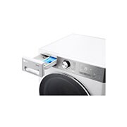 LG Masina de spalat LG, Slim, 9kg, 1200 rpm, Clasa A, Motor Inverter Direct Drive, Steam, Turbowash, Wifi, Alb  , Front view with tray open , F2WR909P3W, thumbnail 5
