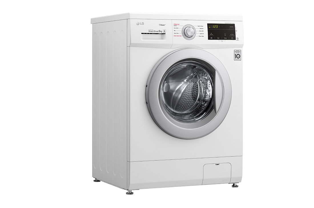 LG Masina de Spalat, 8 kg, 1400rpm, Motor Inverter Direct Drive, Steam, Alb, Right View, F4J3TS4WE, thumbnail 9