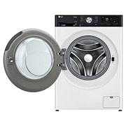 LG Mașină de spălat cu uscător, 11kg/ 6kg, 1400rpm, Motor Inverter Direct Drive, TurboWash, WI-FI, Alb, Front open view, F4DR711S2H, thumbnail 2
